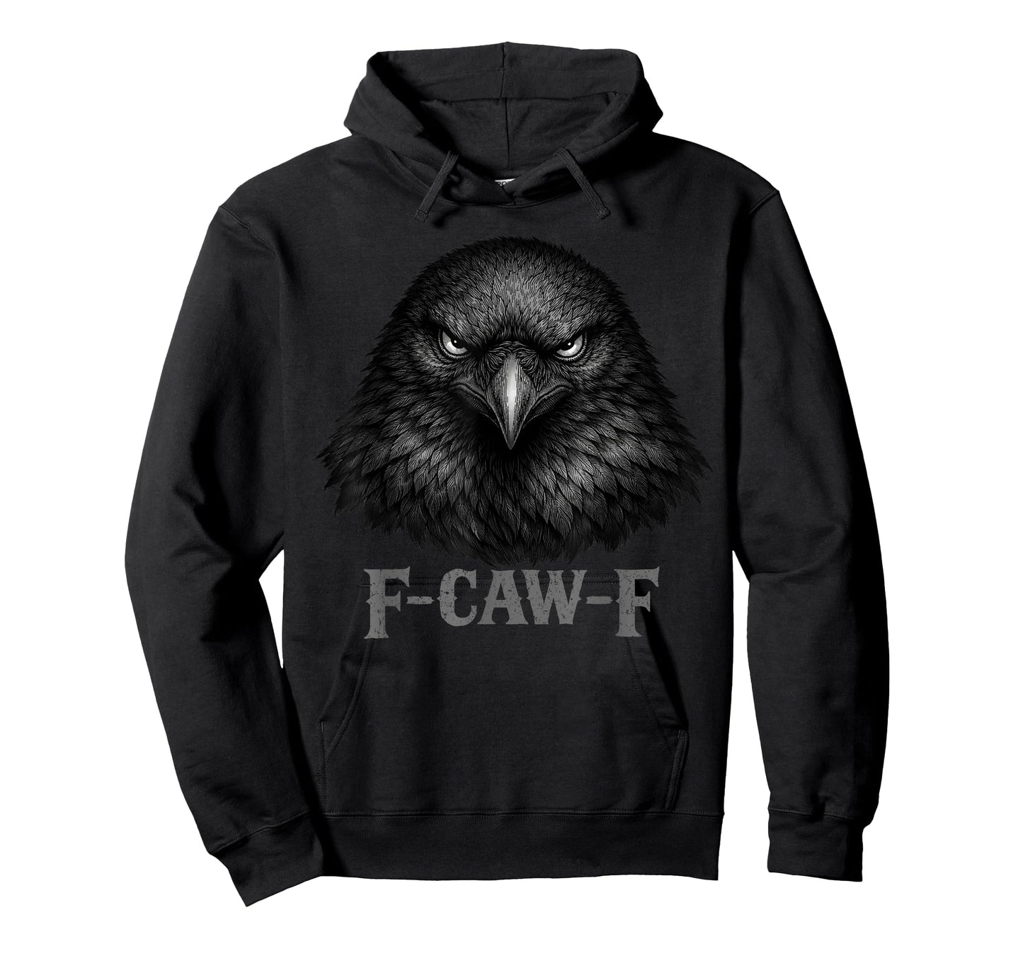 F-Caw-F Funny Black Crow Moon Gothic FcawF Adult Humor T-Shirt