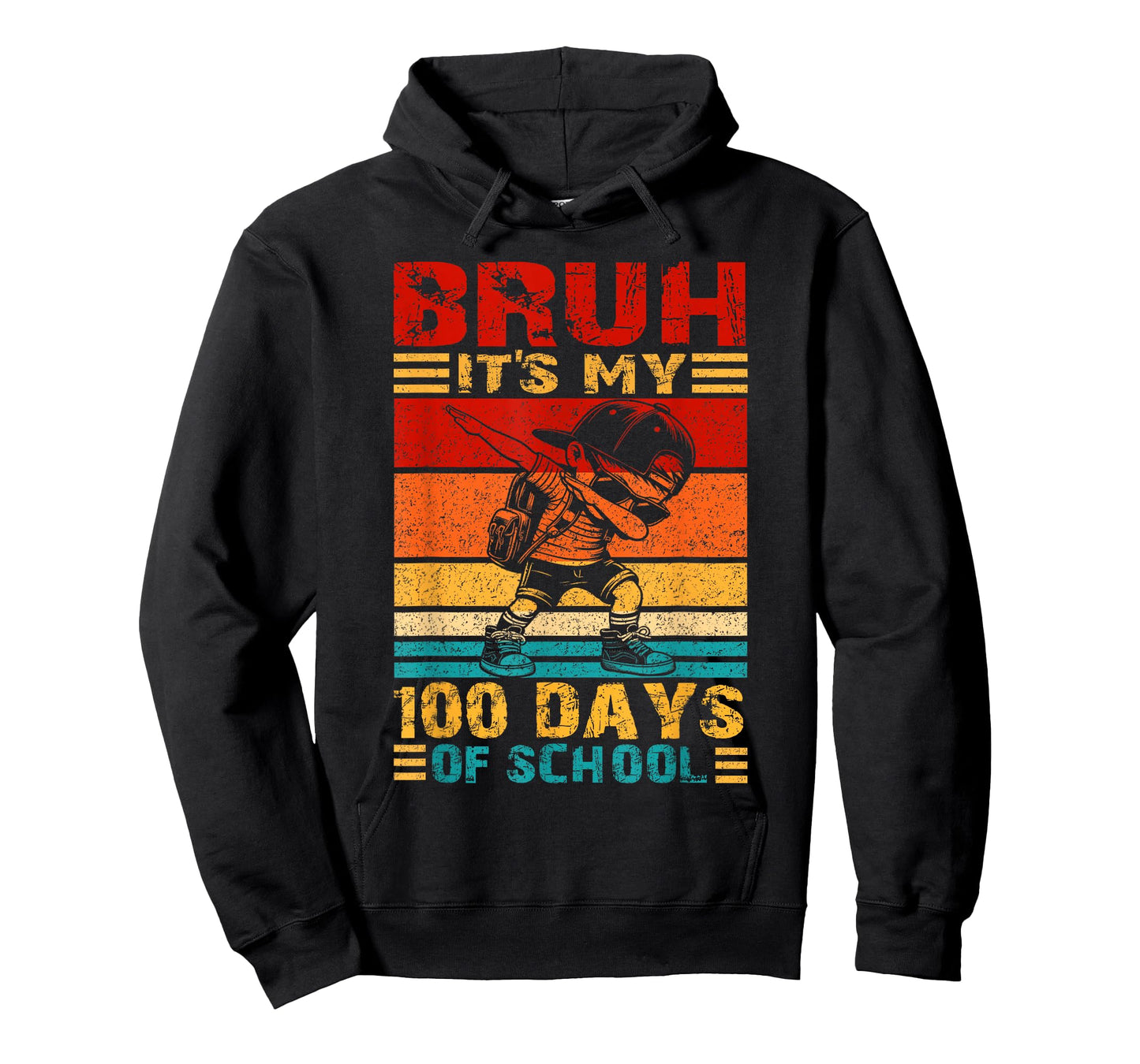 Bruh It's My 100th Day of School Dabbing Boys Kids 100 Days T-Shirt