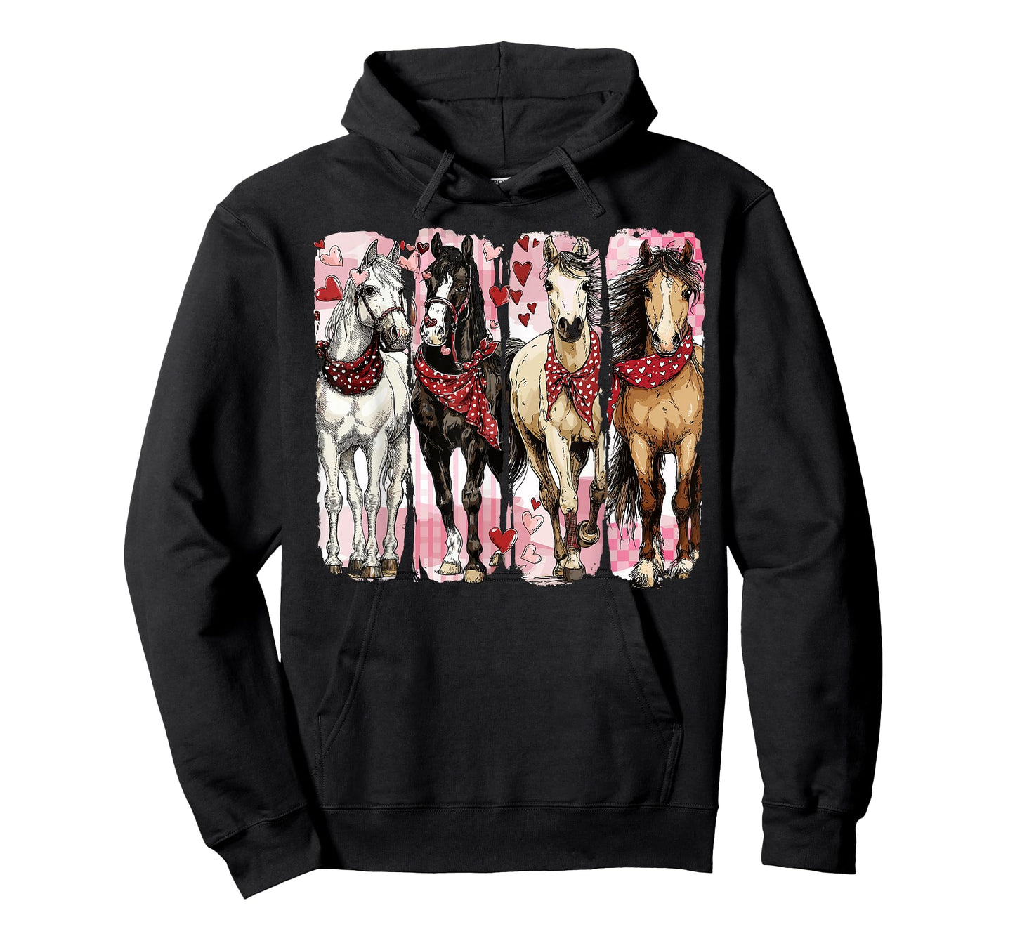 Preppy Horse Valentine Horse Rider Farm Happy Valentines Day T-Shirt