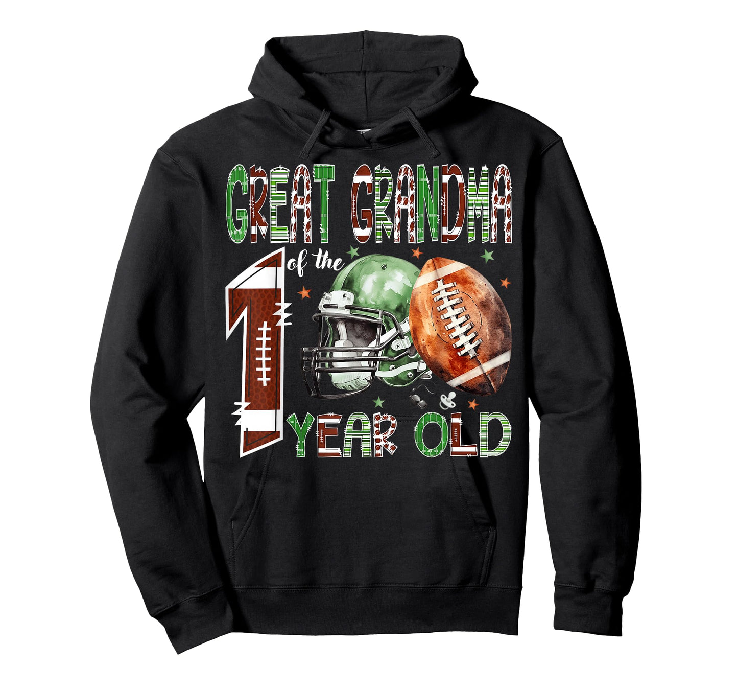 Great Grandma of The 1 Year Old Football 1st Birthday Boy T-Shirt