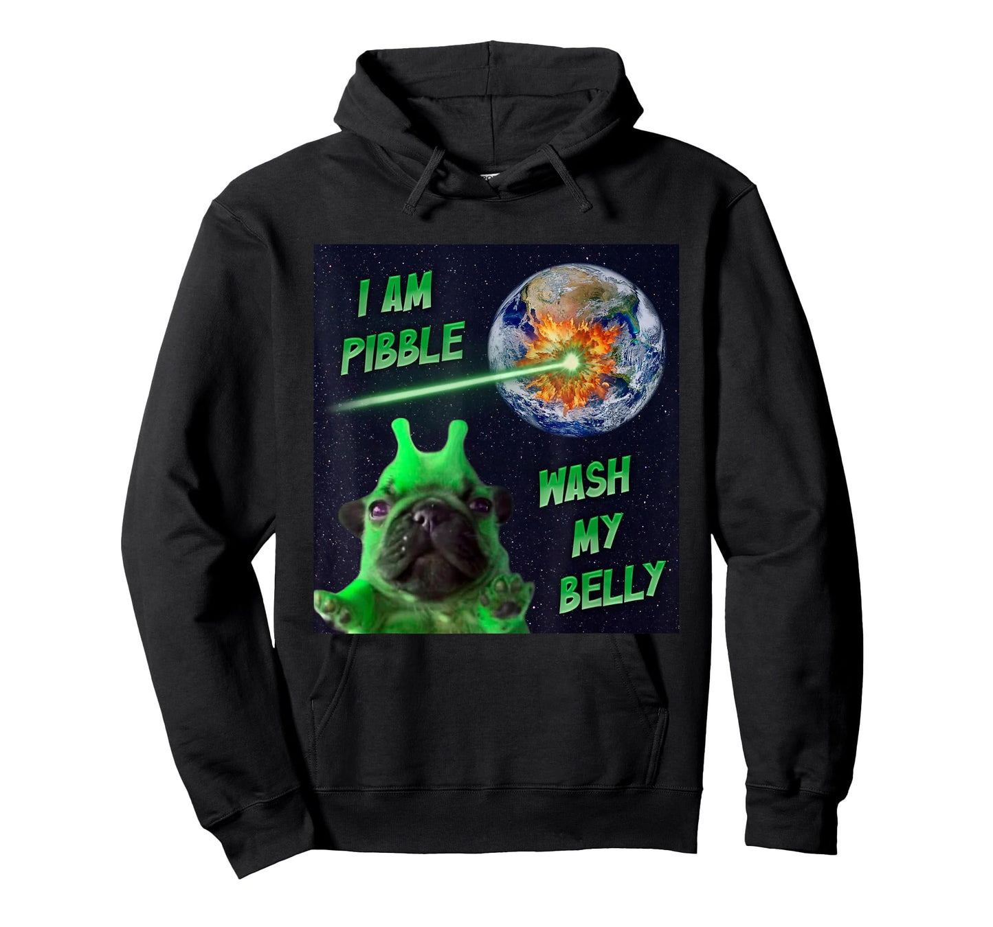 Alien Pibble Funny Brainrot Dog Meme Space I Am Pibble T-Shirt