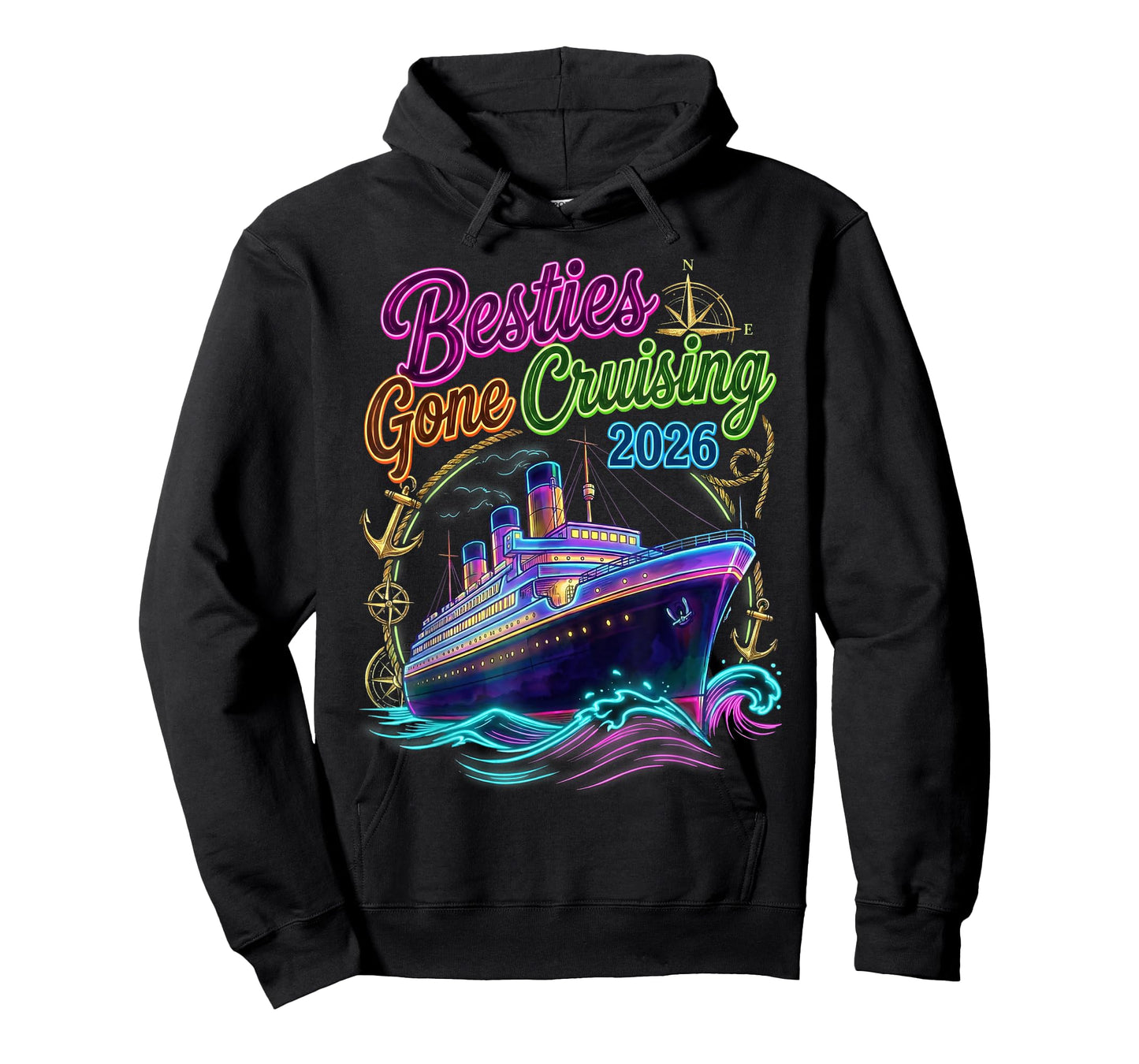 Besties Gone Cruising 2026 Matching Women Girls Cruise Trip T-Shirt