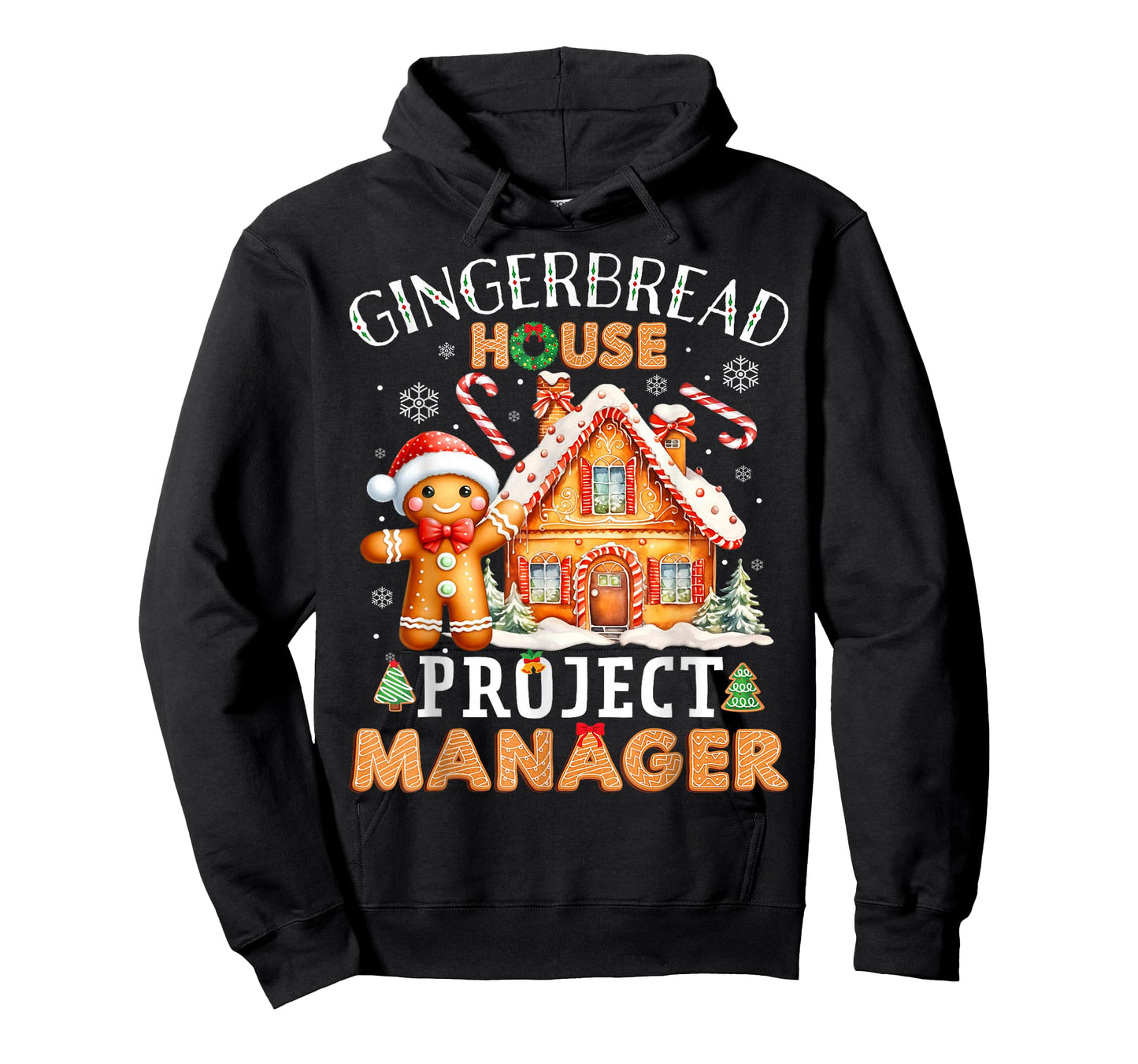 Gingerbread House Project Manager Decorating Baking Xmas T-Shirt