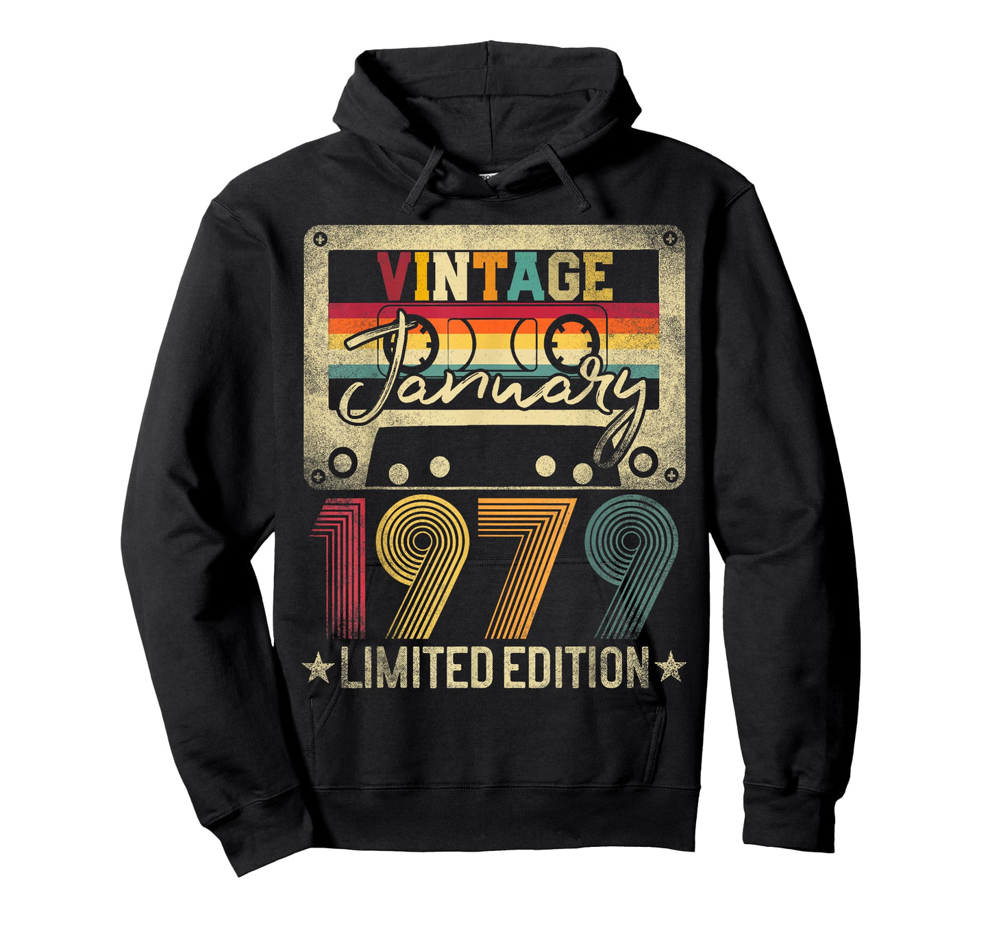 Vintage 1979 January 47 Years Old 47th Birthday Men Women T-Shirt