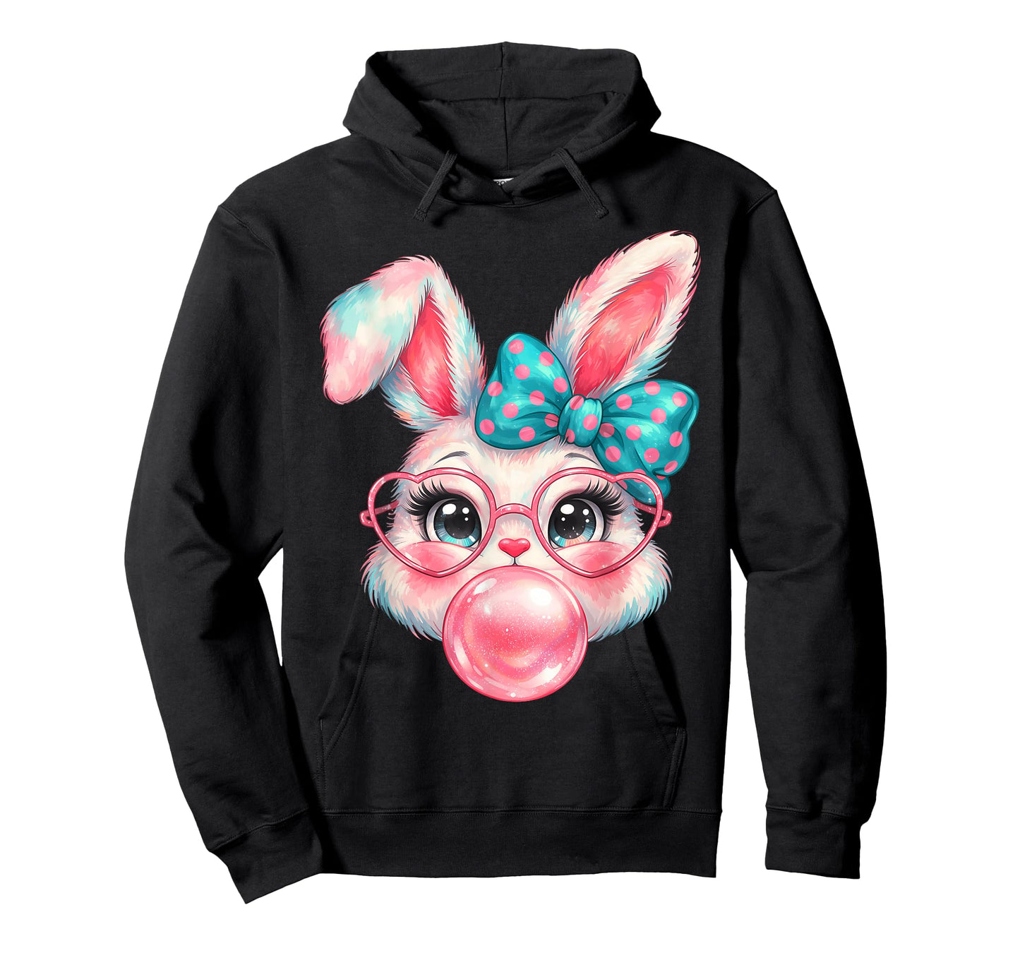 Girls Easter Cute Bunny Face Coquette Easter Kids Girl Women T-Shirt