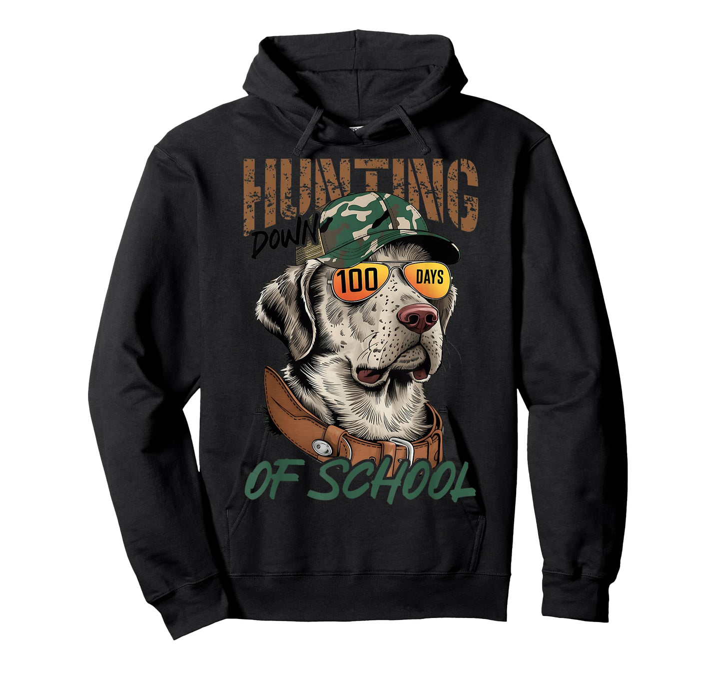 Dog Hunting 100 Days of School 100th Day Boy School T-Shirt