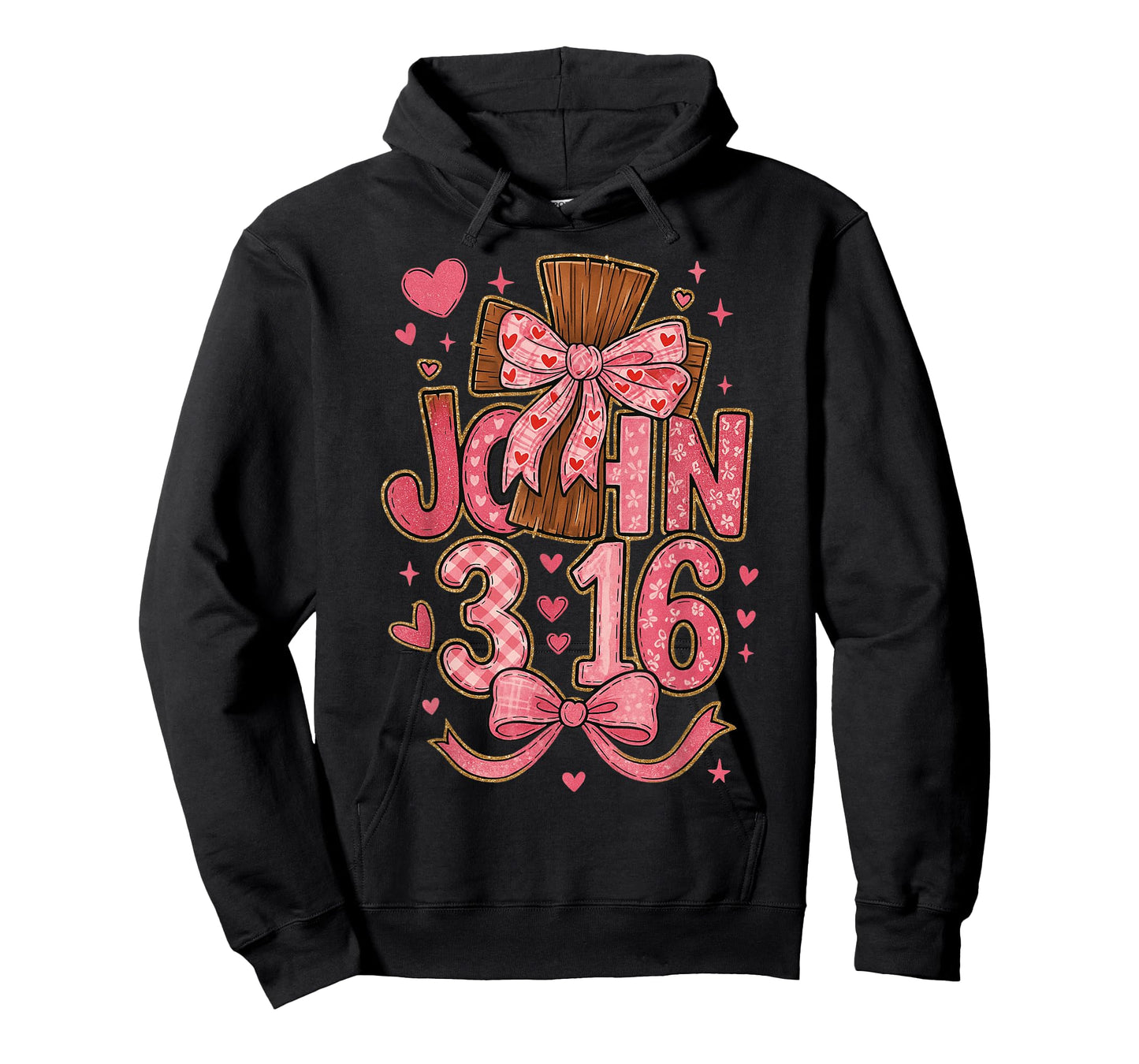 HUGvyn John 3:16 Valentine Loved Christian Preppy Coquette T-Shirt