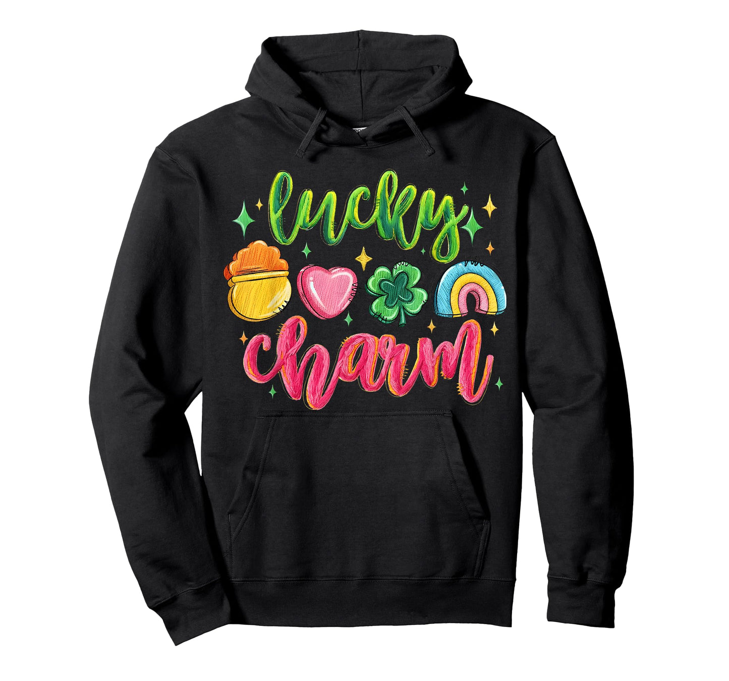 St Patrick's Day Lucky Charm Shamrock Rainbow Women Kids T-Shirt