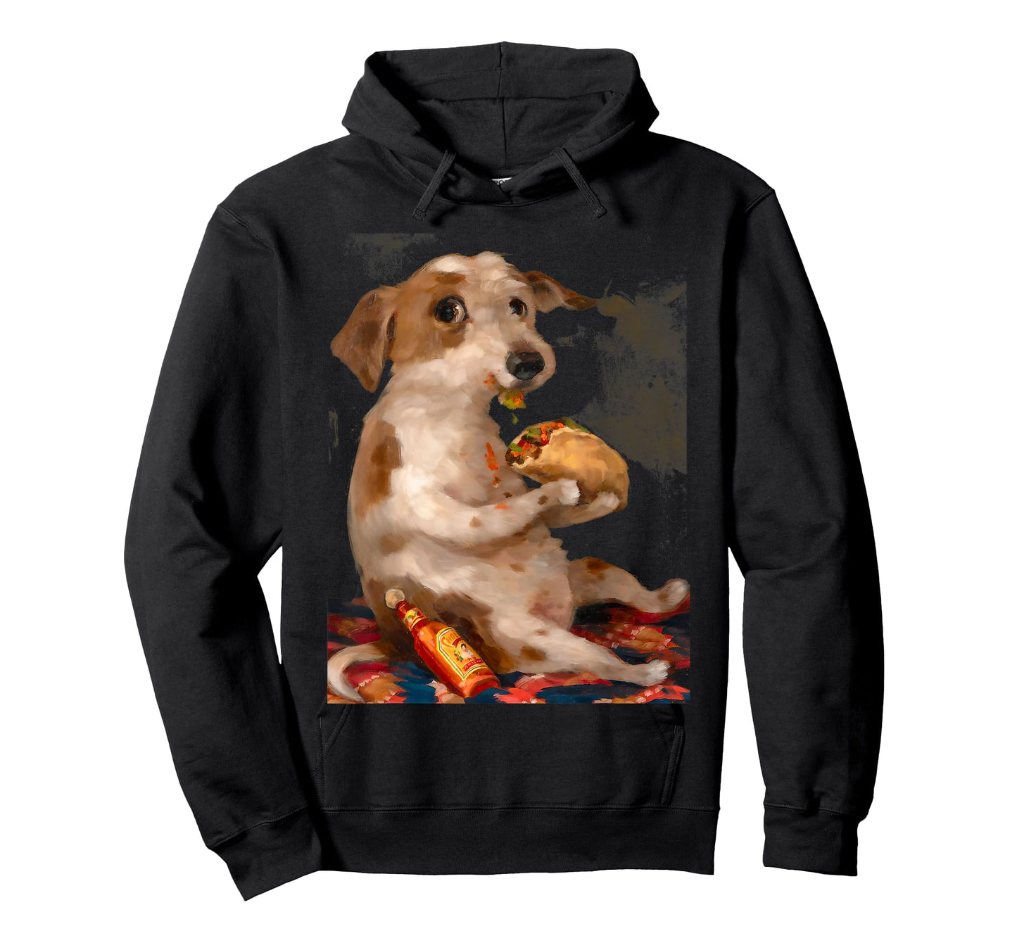 Dog Chill with Taco Vintage Funny Dog Taco Whimsical T-Shirt