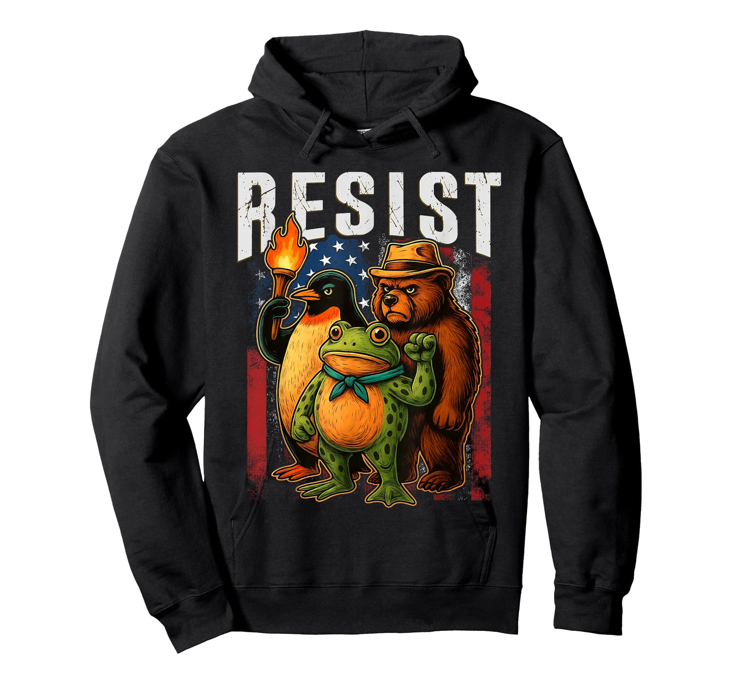 Bear Penguins and Frog Resist Protest Against Tariffs T-Shirt