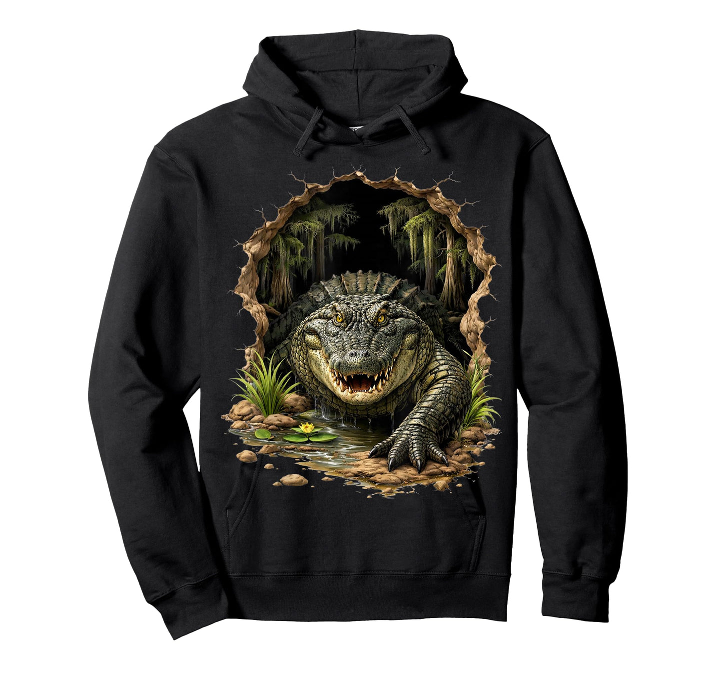 Alligator Wall Animal Print Art Swamp Bayou Animal Lover T-Shirt
