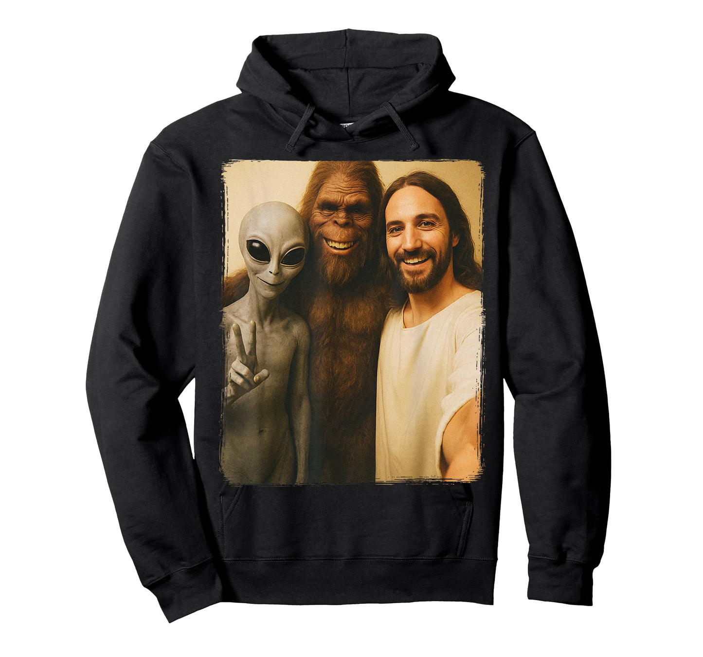 Alien Jesus Bigfoot T-Shirt