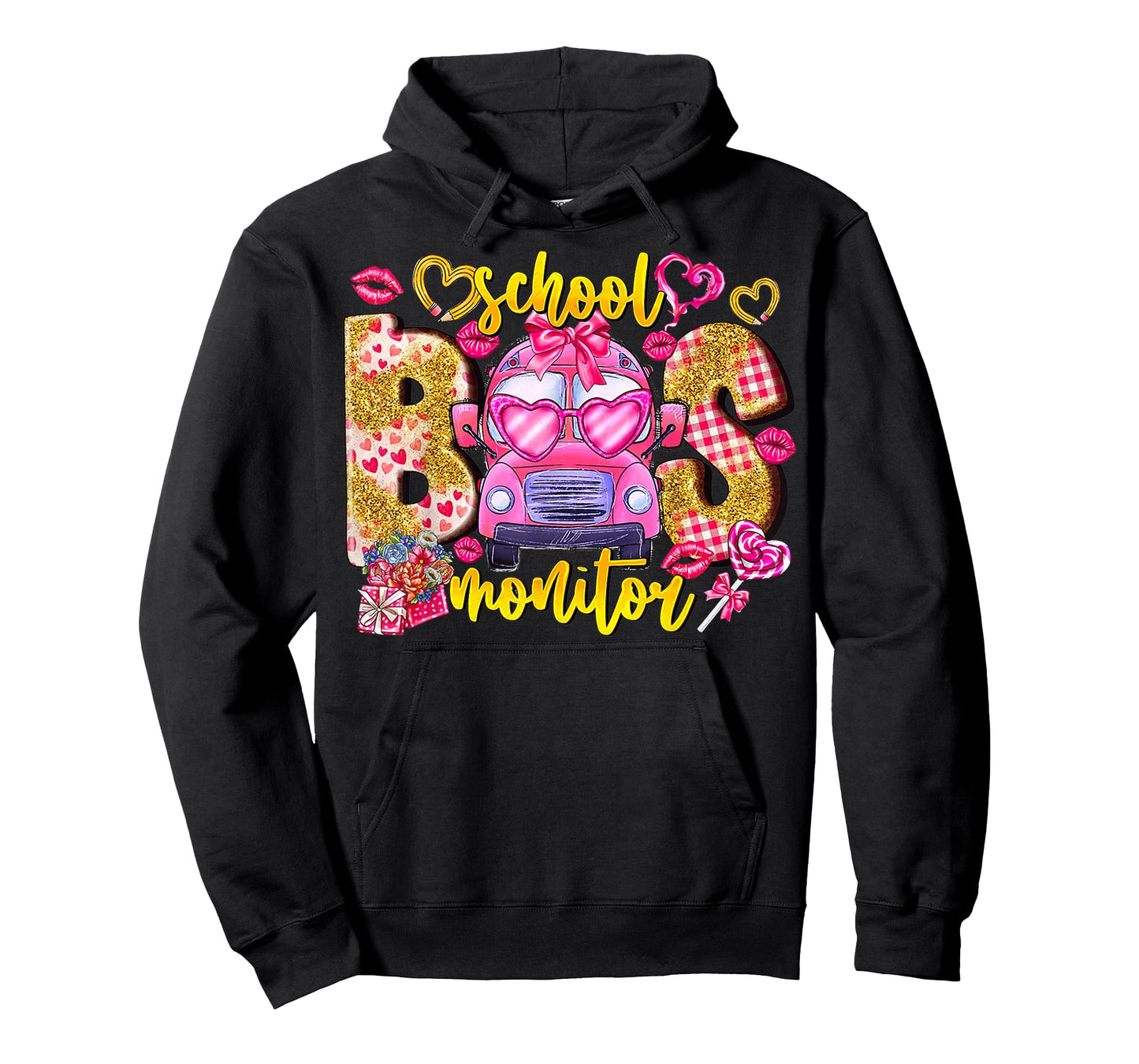 Coquette School Bus Monitor Bus Driver Valentines Student T-Shirt
