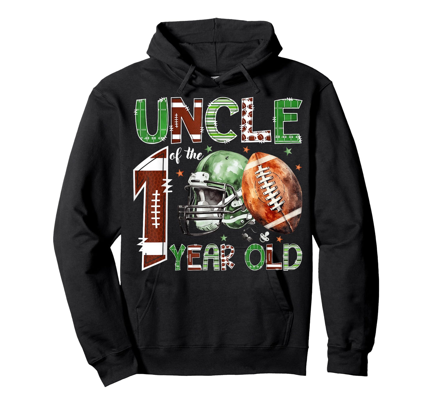 Uncle of The 1 Year Old Football Lover 1st Birthday Boy T-Shirt