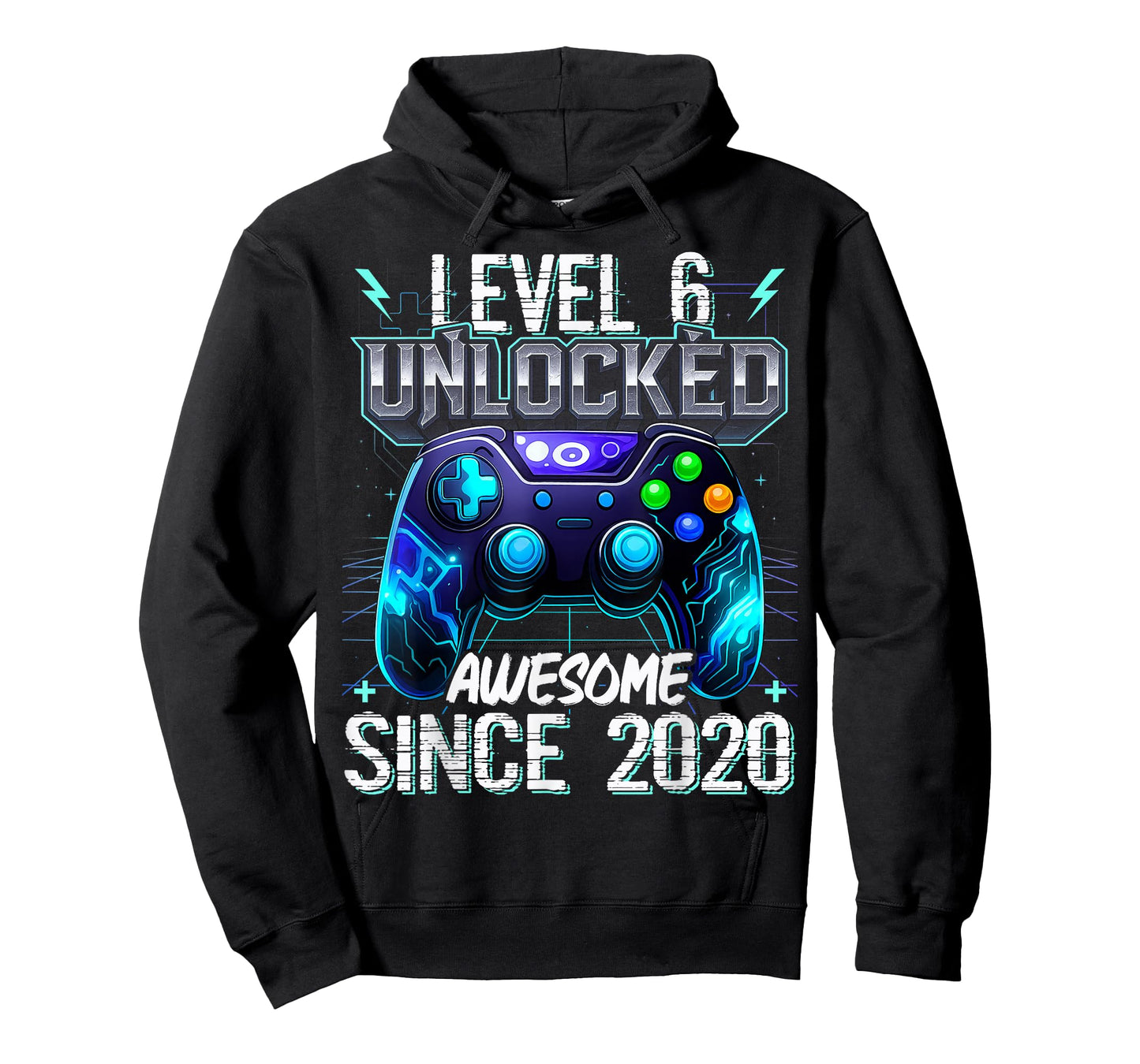 6th Birthday Boy Level 6 Gamer 6 Year Video Game Party T-Shirt