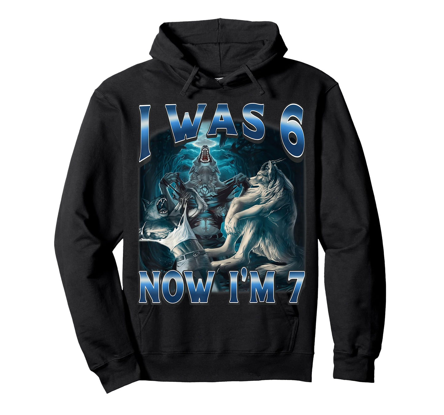 I was 6 Now I'm 7 Alpha Werewolf 67 Meme Birthday T-Shirt