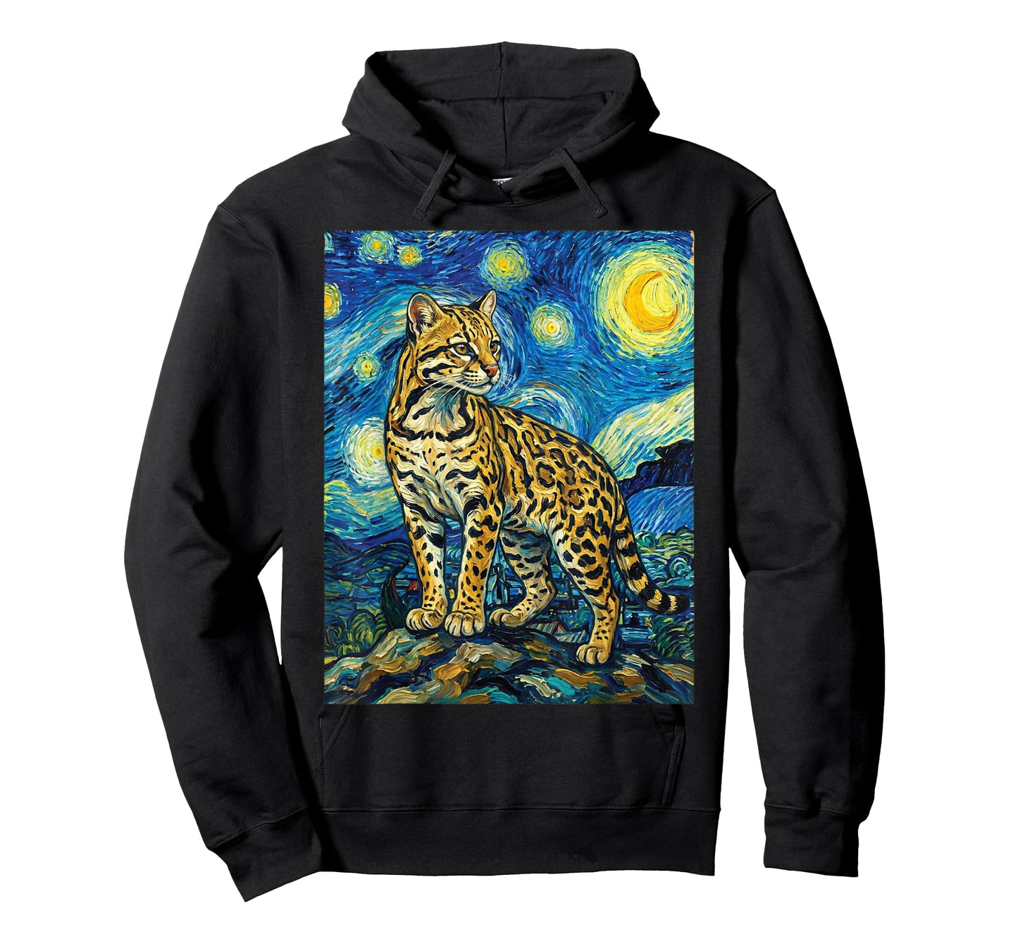Ocelot Starry Night, Vincent Van Gogh Ocelot T-Shirt