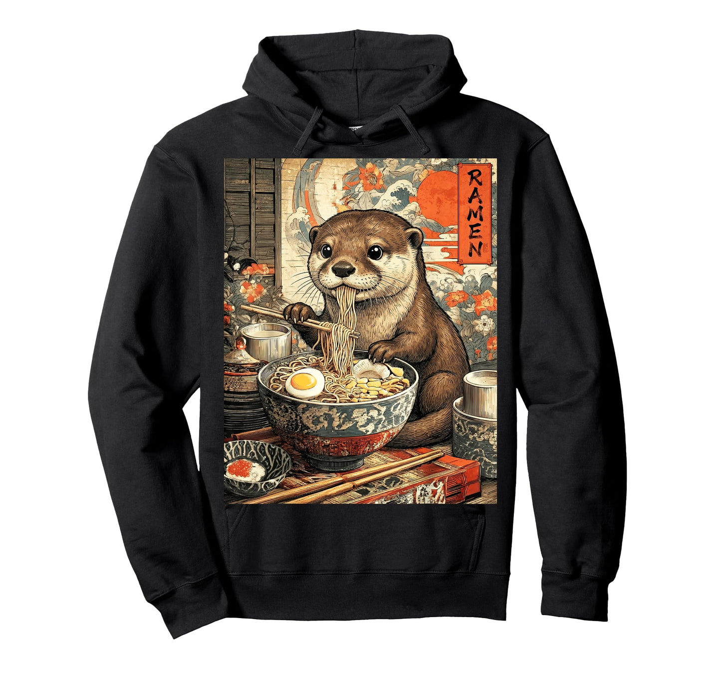 Funny Ramen Otter Noodle Lovers Anime Otaku T-Shirt