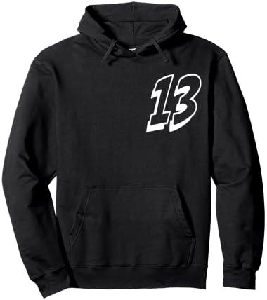 Number Thirteen #13 Sports Team Uniform 13 Birthday Hoodie - Hoodie | Black