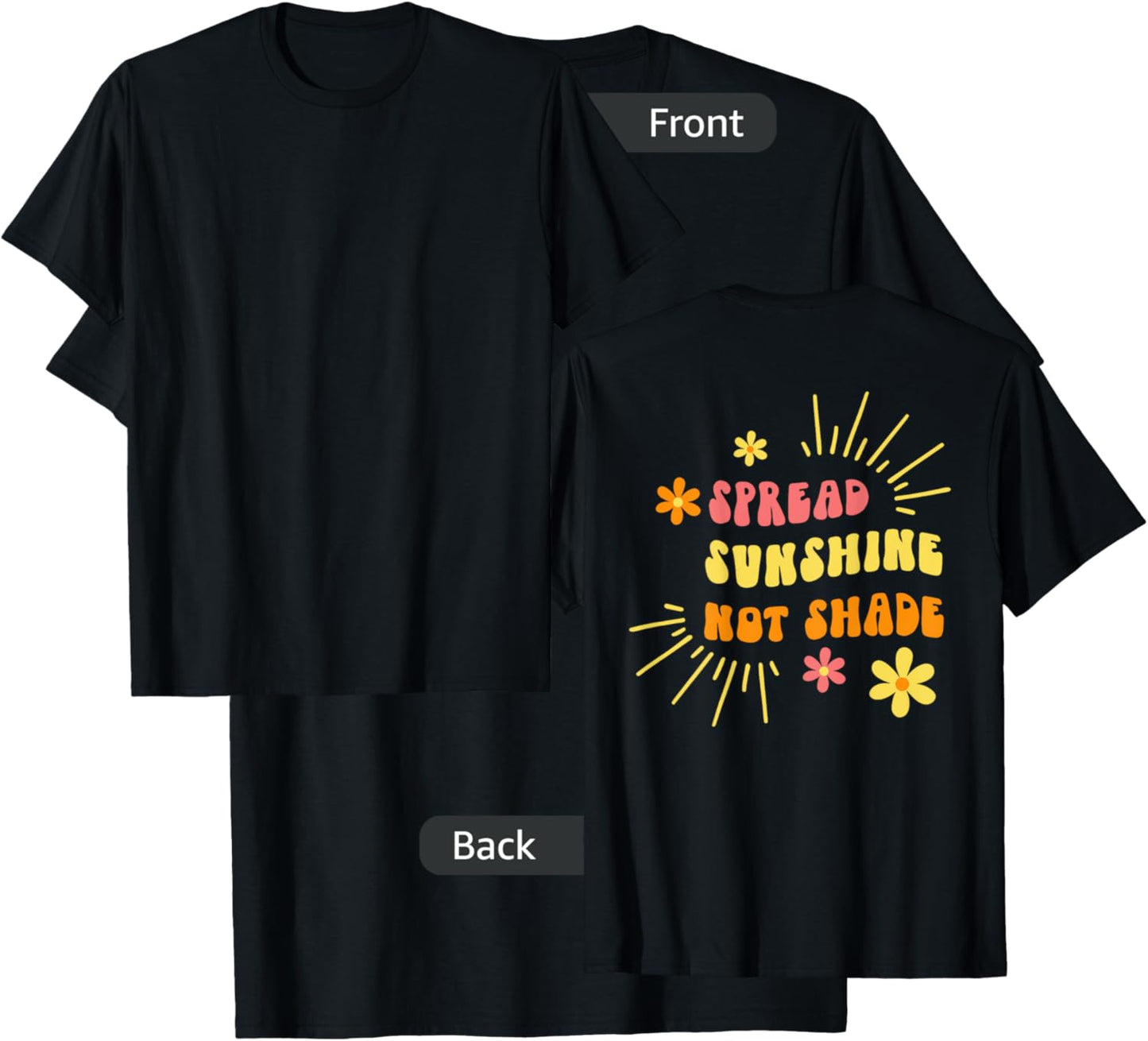 Spread Sunshine Not Shade - Kindness Self Care & Love Retro Women T-Shirt - T-Shirt | Black
