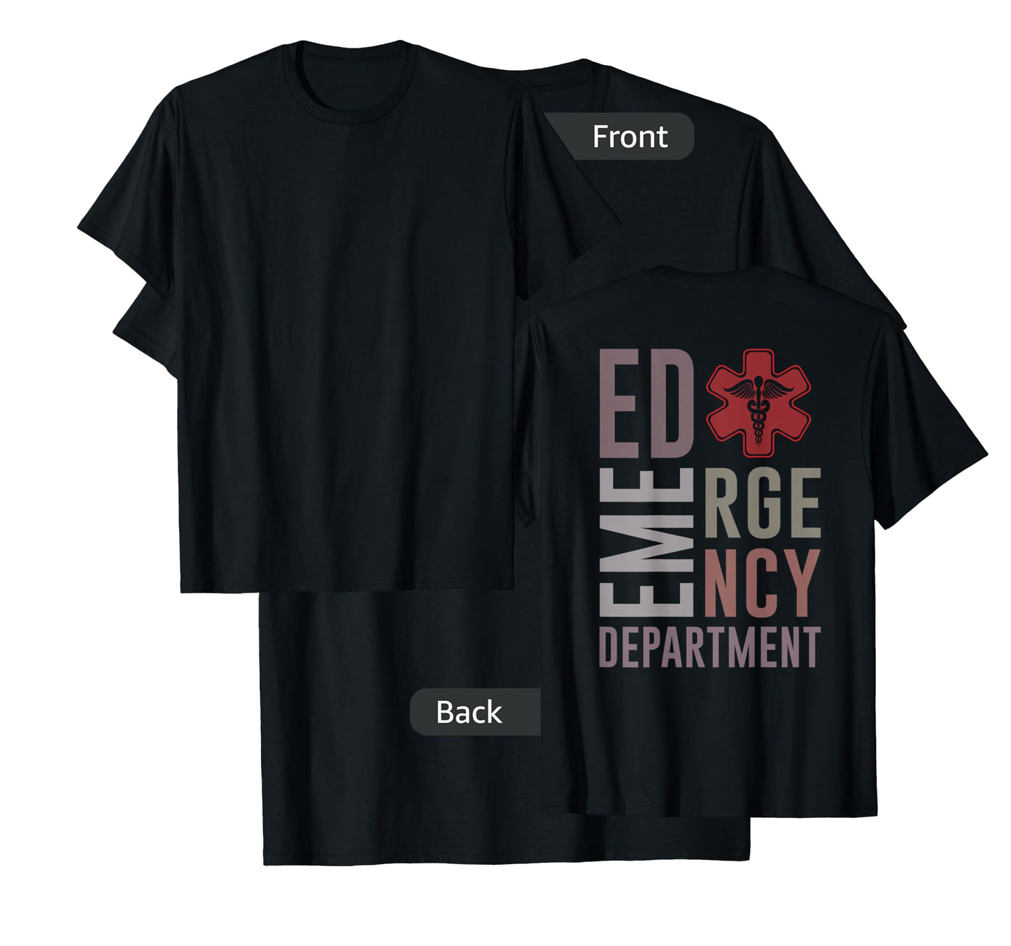Vintage Emergency Department Emergency Room ED Nurse Back Of T-Shirt