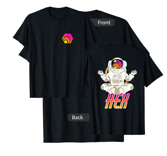 HEX Crypto Back Design Zen Yoga Cryptocurrency T-Shirt