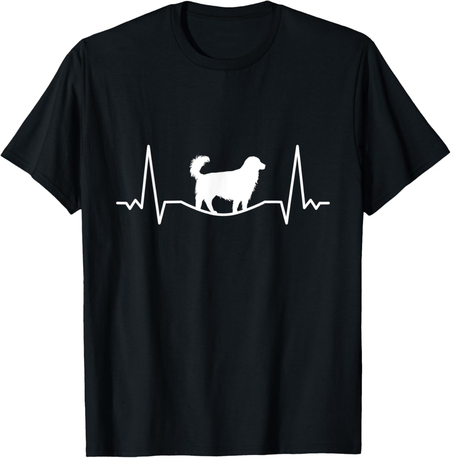 Golden Retriever heartbeat - Golden Retriever gift T-Shirt - T-Shirt | Black