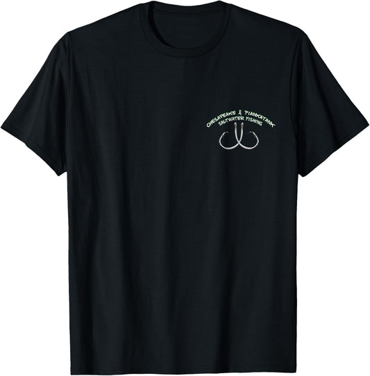 Piankatank River Chesapeake Bay Red Drum Fishing T-Shirt - T-Shirt | Black