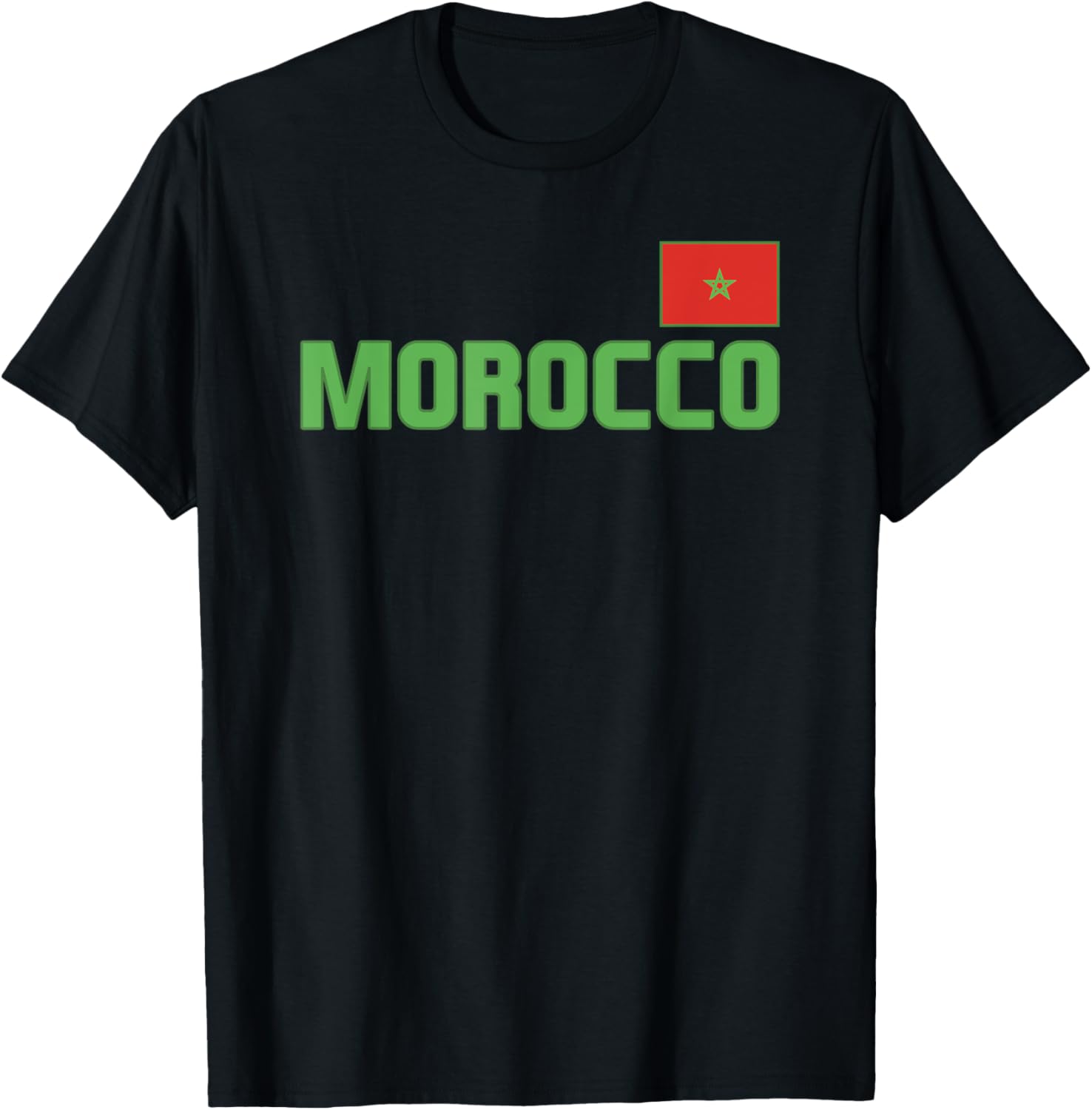 Morocco Flag Moroccan Pride International Country T-Shirt - T-Shirt | Black