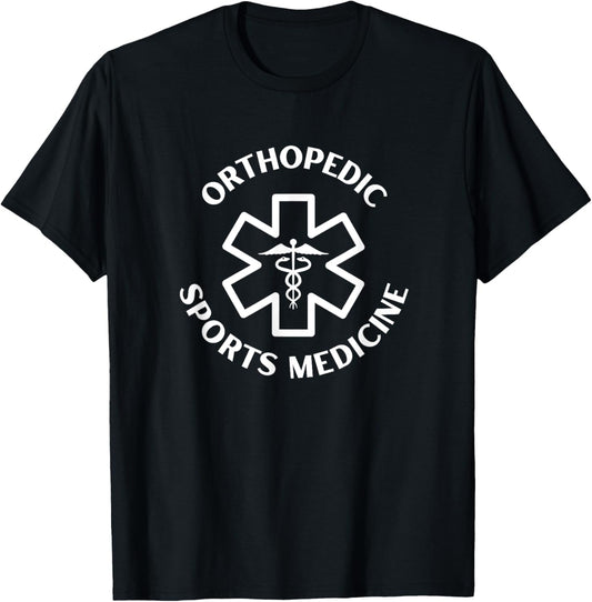 Orthopedic sports medicine Doctor Nurse Medical Caduceus T-Shirt - T-Shirt | Black