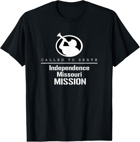 Called To Serve Angel Moroni Independence Missouri Mission T-Shirt - T-Shirt | Black