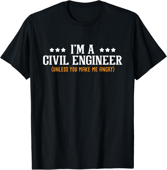 I'm A Civil Engineer - Construction Engineering Bridge T-Shirt - T-Shirt | Black