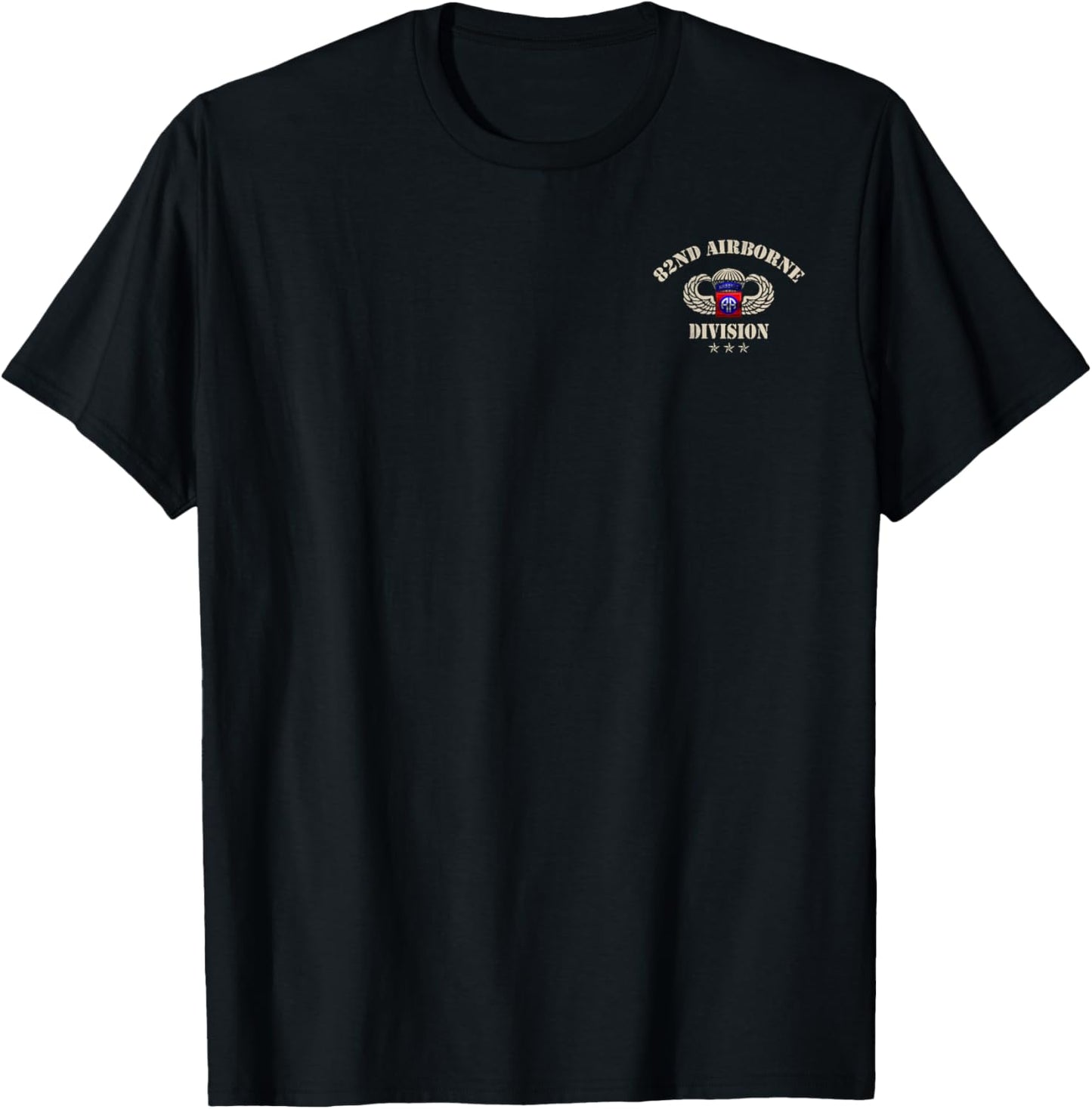U.S Army 82nd Airborne Division Paratrooper Veteran Vintage T-Shirt - T-Shirt | Black