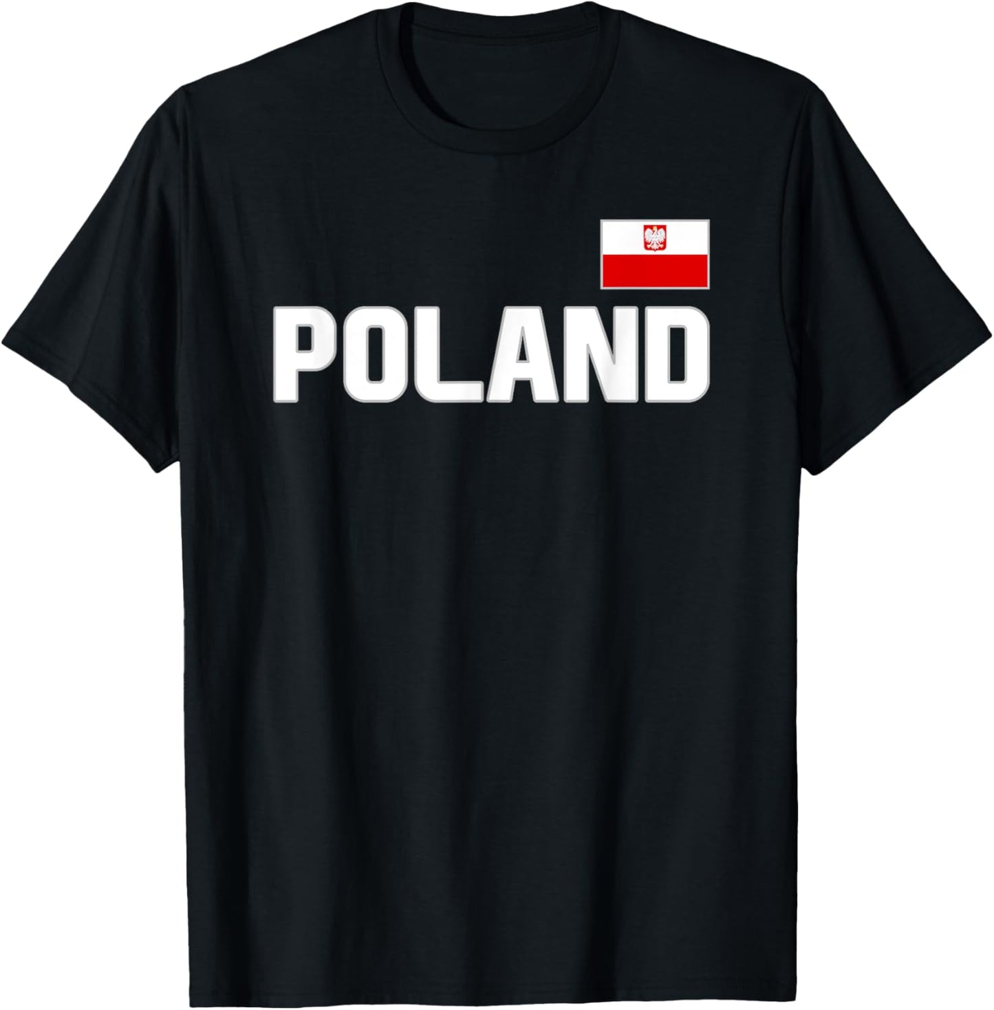 Poland Flag Polish Pride Polska International Country T-Shirt - T-Shirt | Black