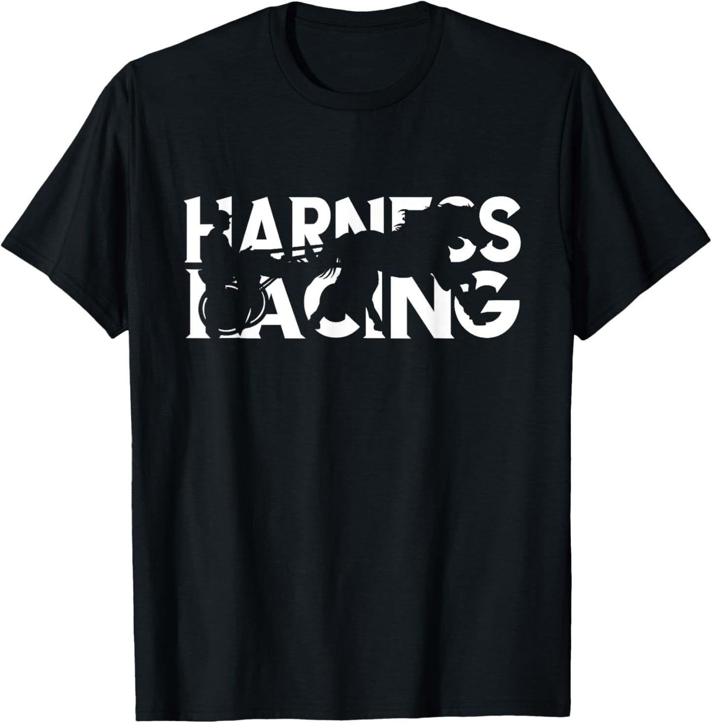 Harness Racing Horse Racer Trotting Horse Racing Equitation T-Shirt - T-Shirt | Black