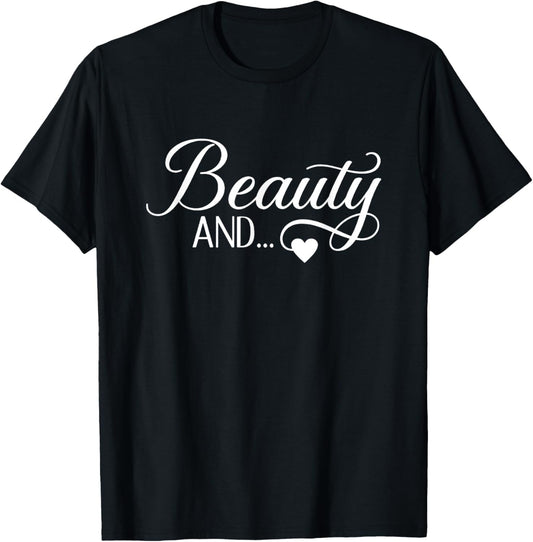 Beauty And The Beard, Matching Couples T-Shirt - T-Shirt | Black