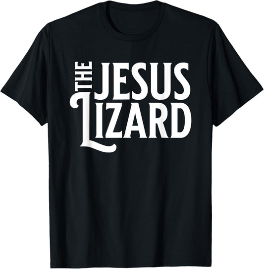 Noped Out Apparel Jesus Lizard Retro Vintage Text On Black T-Shirt - T-Shirt | Black