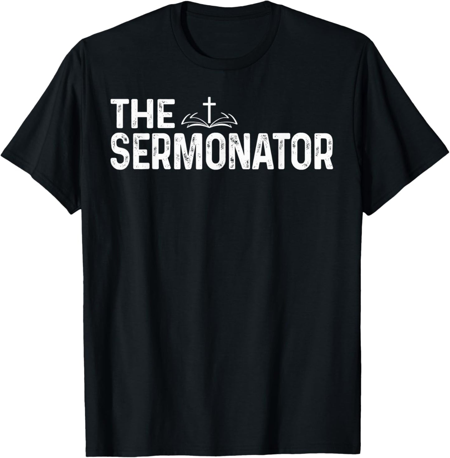 The Sermonator Pastor Christian Parish Clergy Apparel T-Shirt - T-Shirt | Black