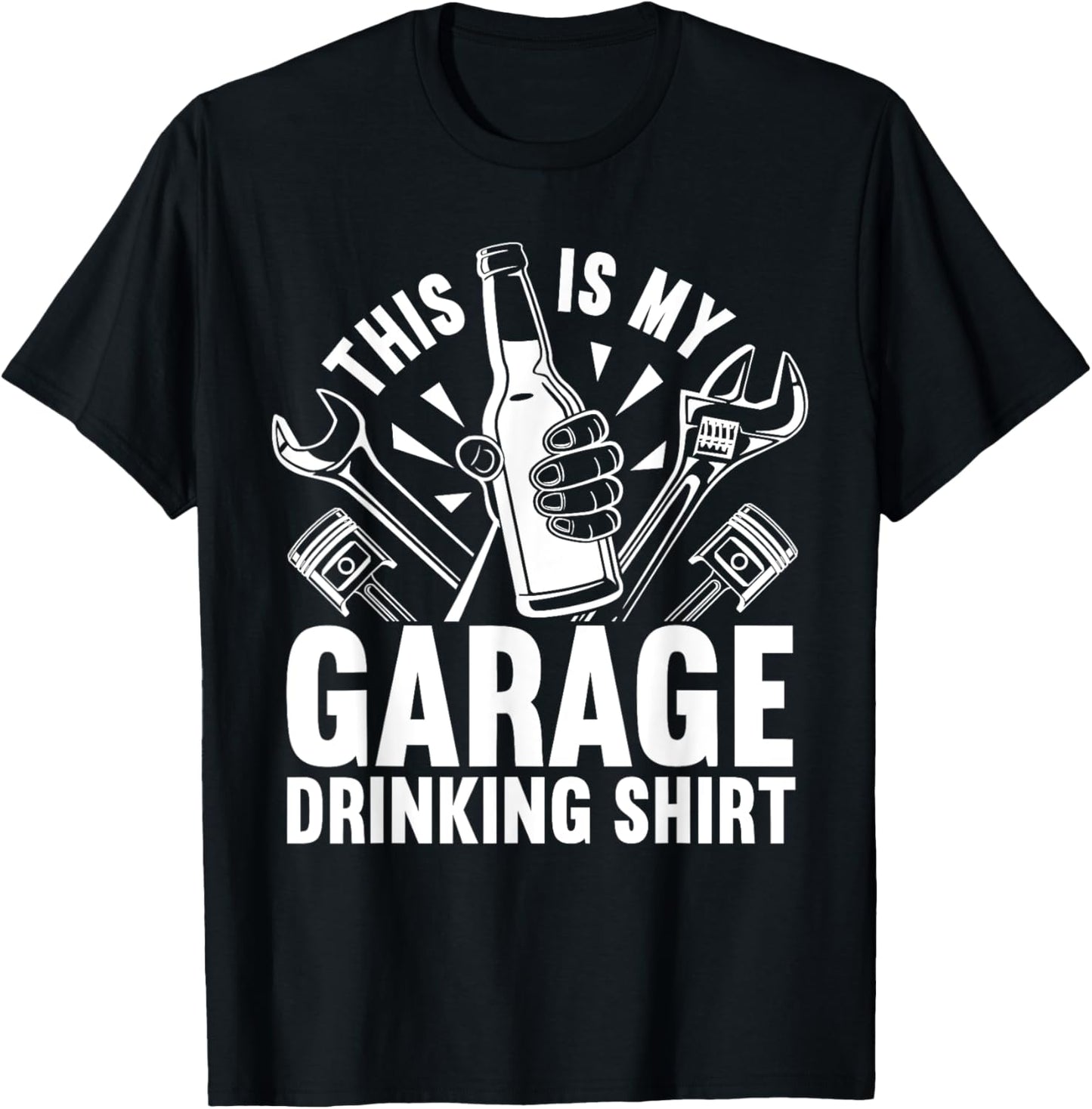 Garage Drinker Beer This Is My Garage Drinking T-Shirt - T-Shirt | Black