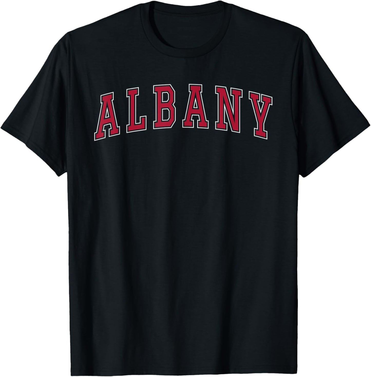Albany Georgia Souvenir Sport College Style Text T-Shirt - T-Shirt | Black