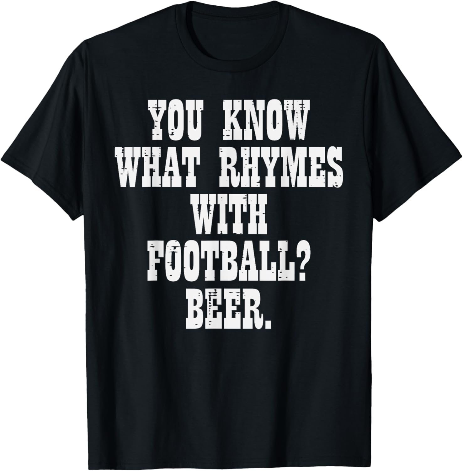 What Rhymes With American Football Funny Men Dad T-Shirt - T-Shirt | Black
