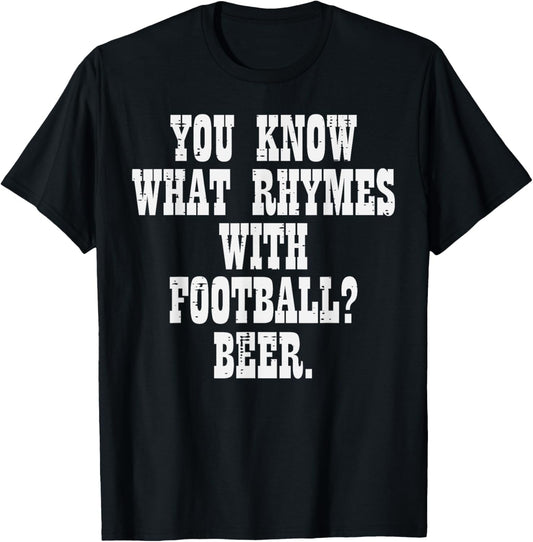 What Rhymes With American Football Funny Men Dad T-Shirt - T-Shirt | Black