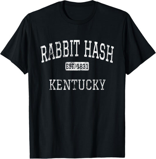 Rabbit Hash Kentucky KY Vintage T-Shirt - T-Shirt | Black