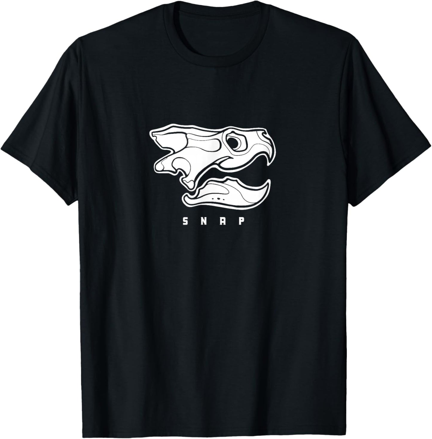 Common snapping turtle skull, side view. For reptiles lovers T-Shirt - T-Shirt | Black