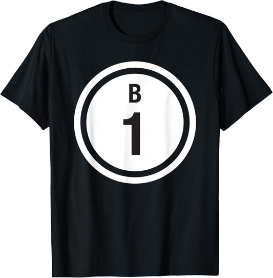 Lucky Bingo Caller Group | B1 Bingo Ball T-Shirt - T-Shirt | Black