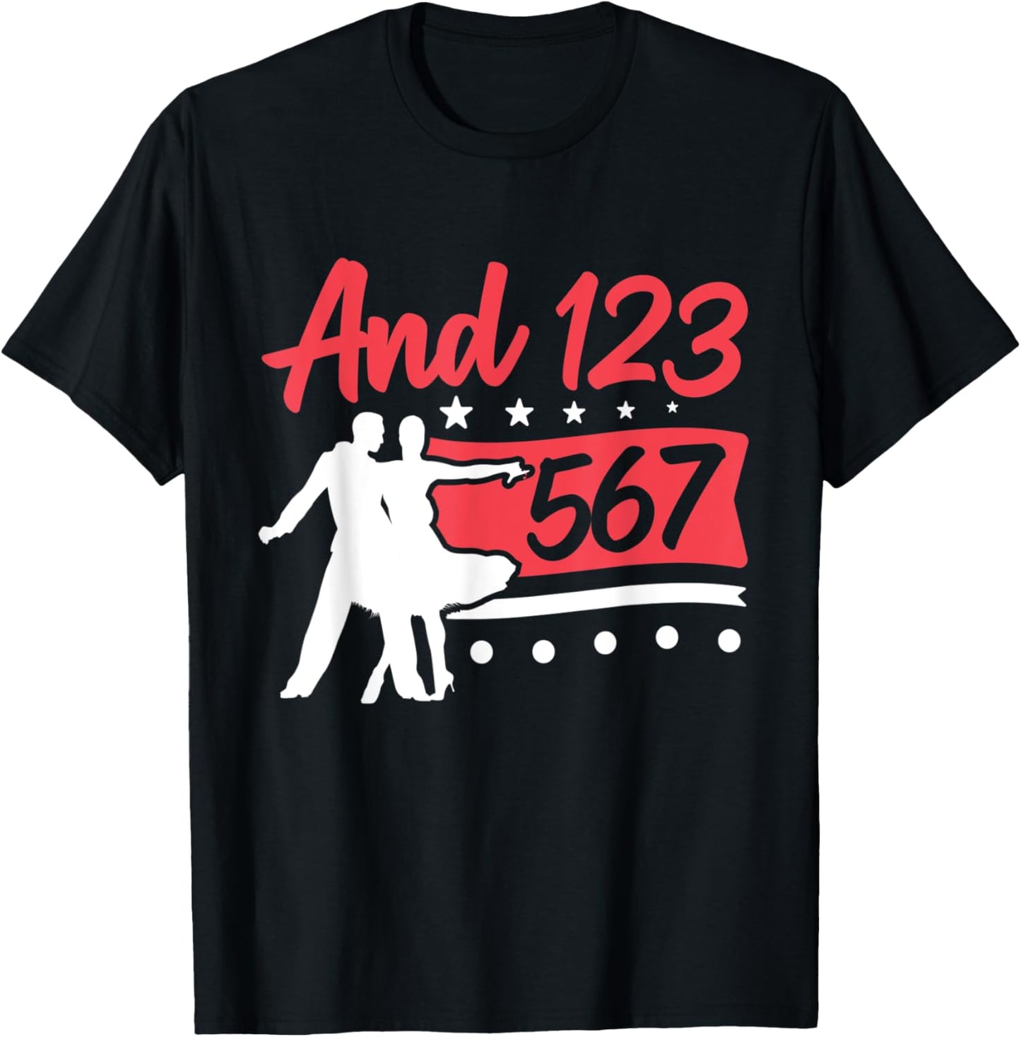 Latin Dancing Salsa Dancer And 1 2 3-5 6 7 Salsa T-Shirt - T-Shirt | Black