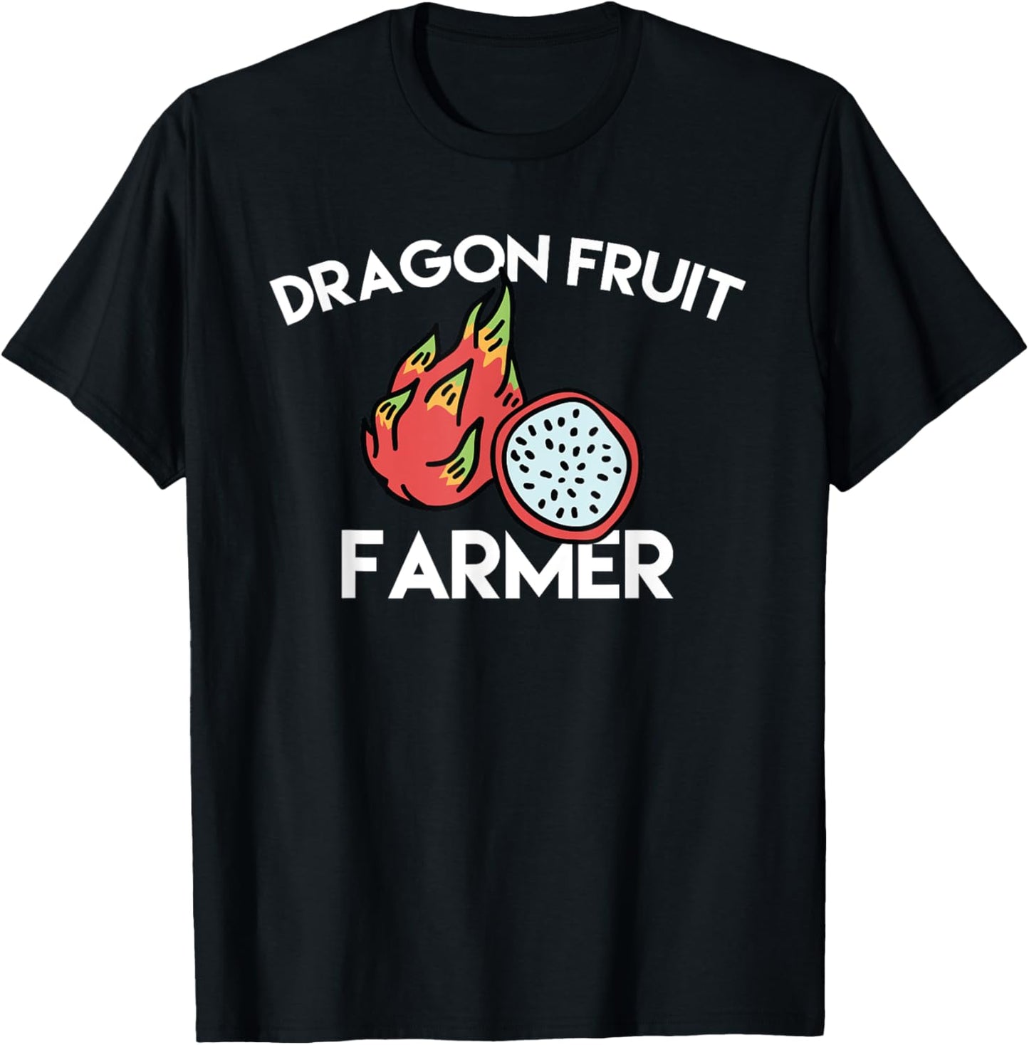 Lovely Dragon Fruit Farmer Costume Tropical Food T-Shirt - T-Shirt | Black
