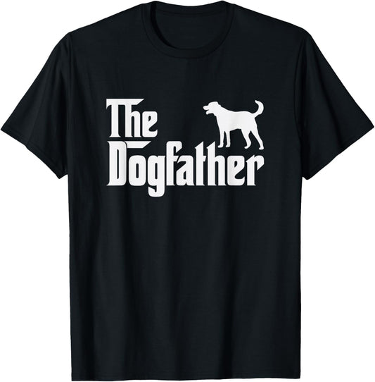 lab pointer DogFather Funny Dog Dad T-Shirt - T-Shirt | Black