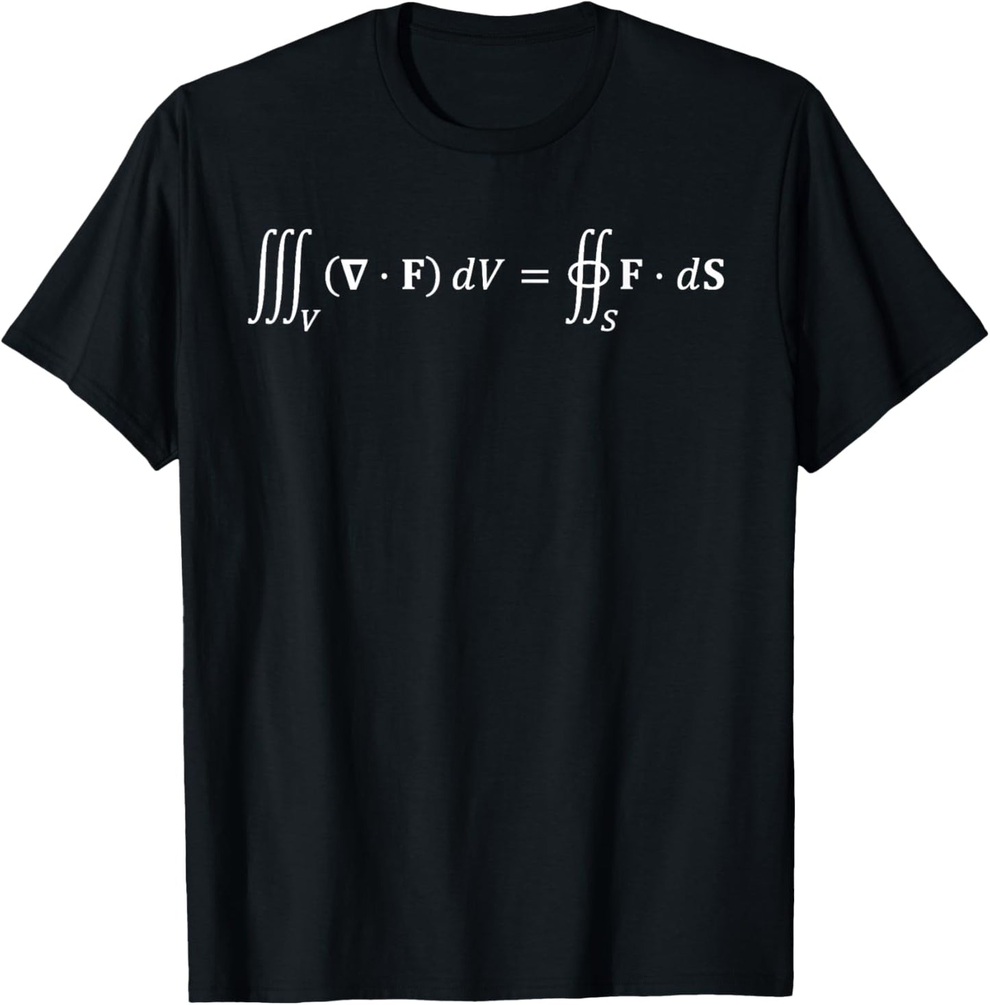 Divergence theorem, useful theorem in math and physics T-Shirt - T-Shirt | Black