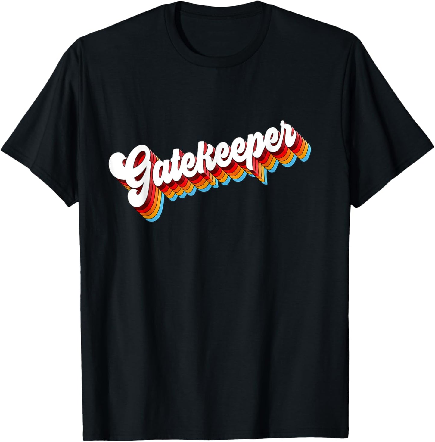 Gatekeeper Job Appreciation Retro T-Shirt - T-Shirt | Black